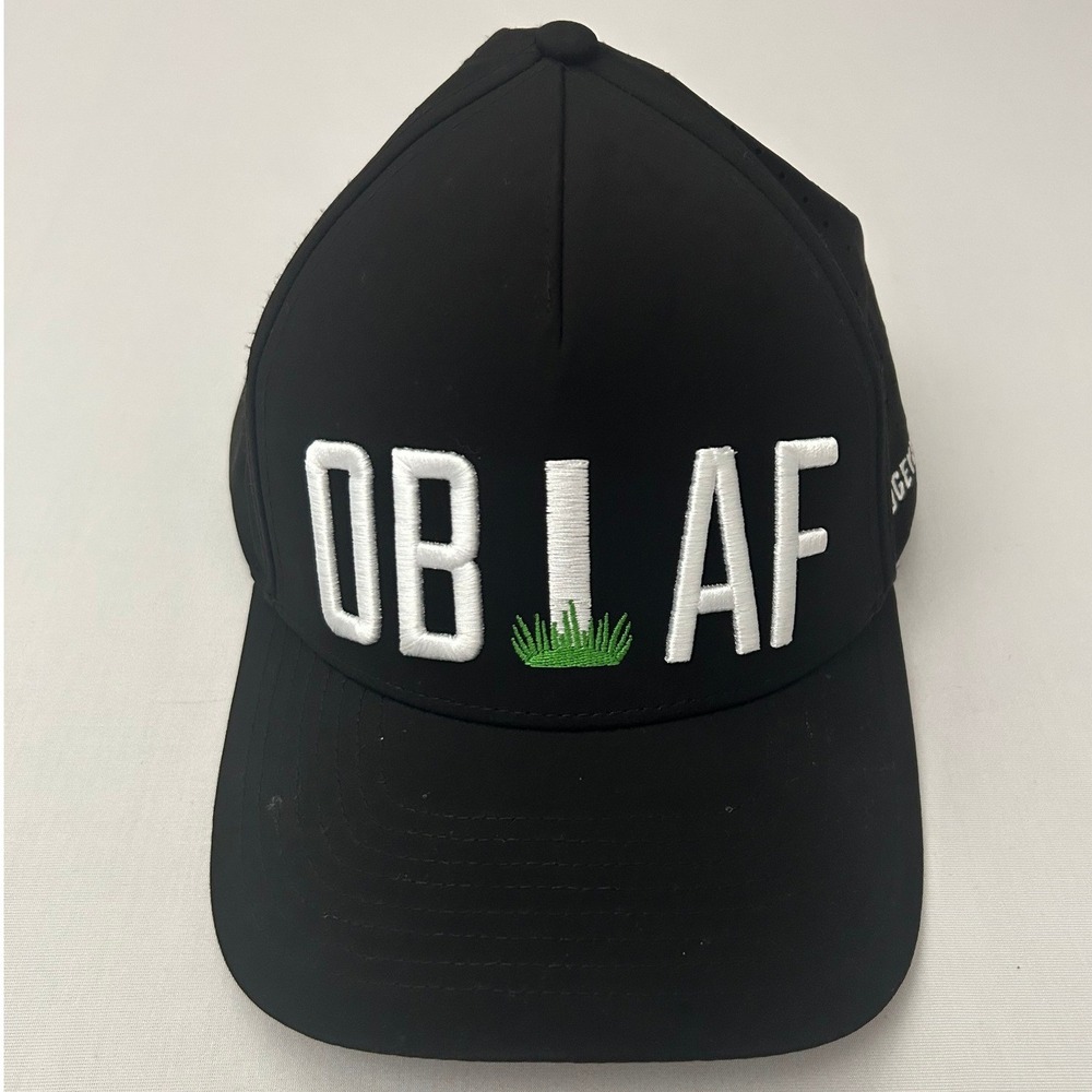 Bogey Bros Hat Mens OS Black OB AF Snapback Performance Golf Cap Embroidery‎